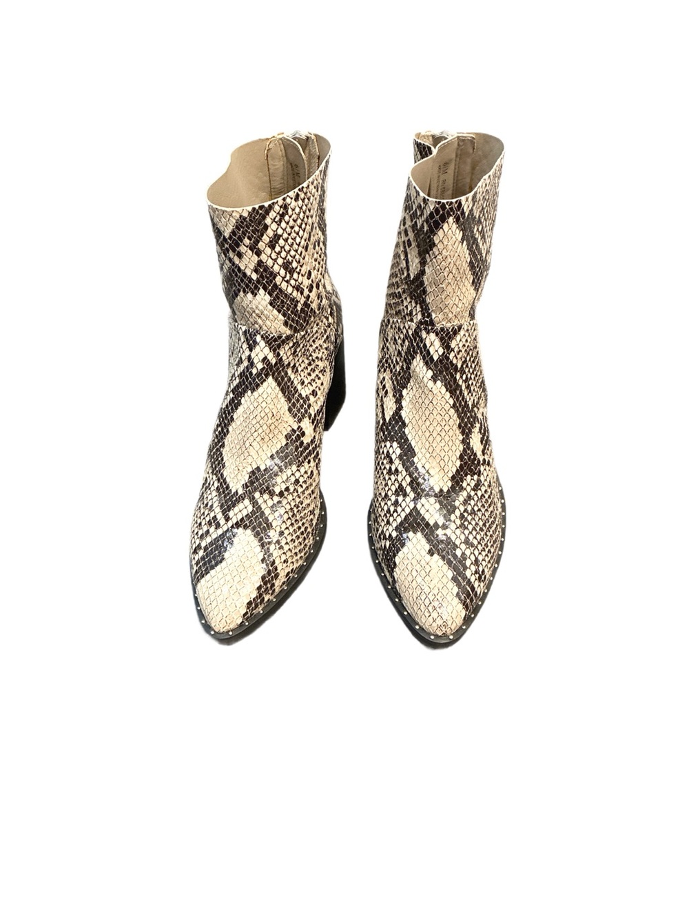 Treasure & Bond Leather Crocodile Embossed Print Ankle Boots Size 6.5